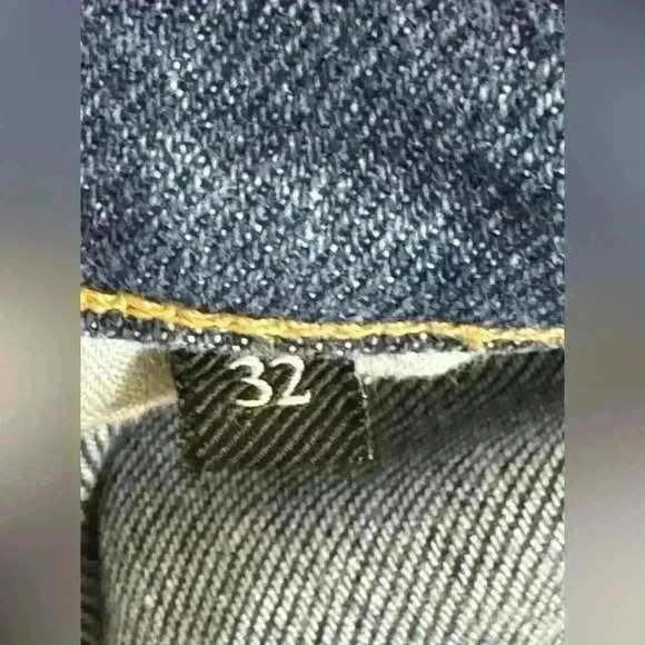 7 For all Mankind Cropped Straight High Waisted Luxe Vintage Denim Jeans size 32 - Picture 8 of 15